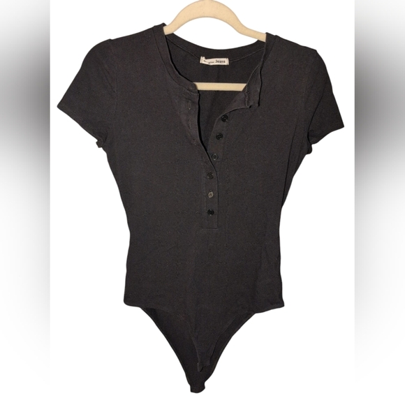 Reformation Leni black button down bodysuit - Picture 3 of 6